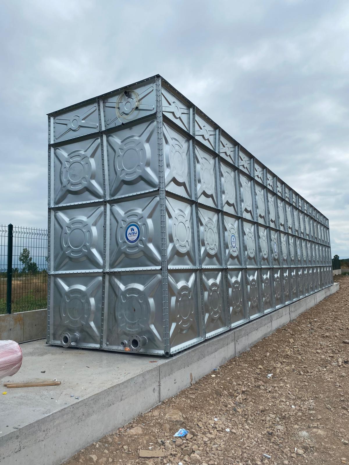 Prizmatik Galvaniz Modüler Su Deposu